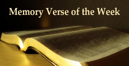 Memory Verse of the Week
